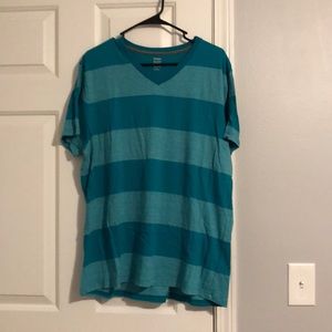 Men’s teal striped v-neck. Never worn. Size XL